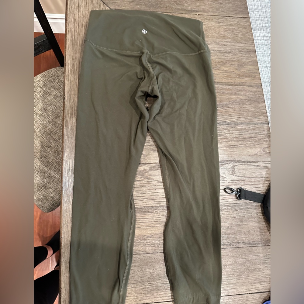 Lululemon align leggings “25 dark olive size 8
